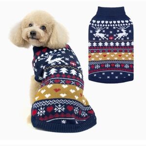 PUPTECK 🎁 Fair Isle Holiday Dog Sweater